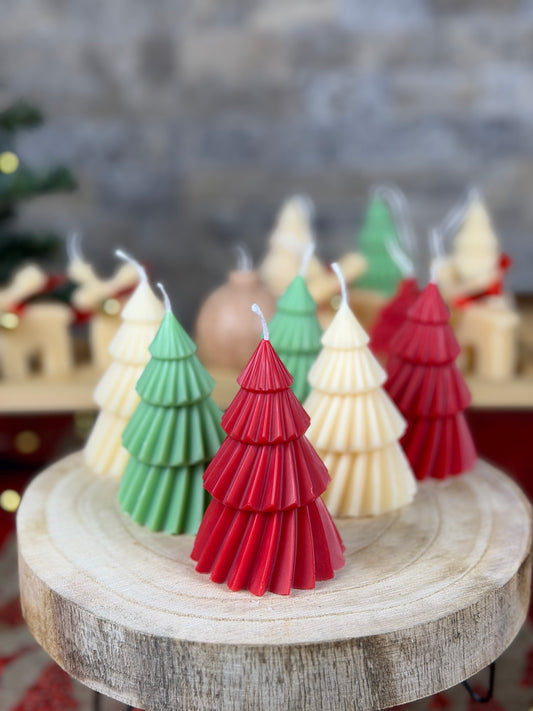 🎄 Christmas Tree Candle Bundle – Set of 3