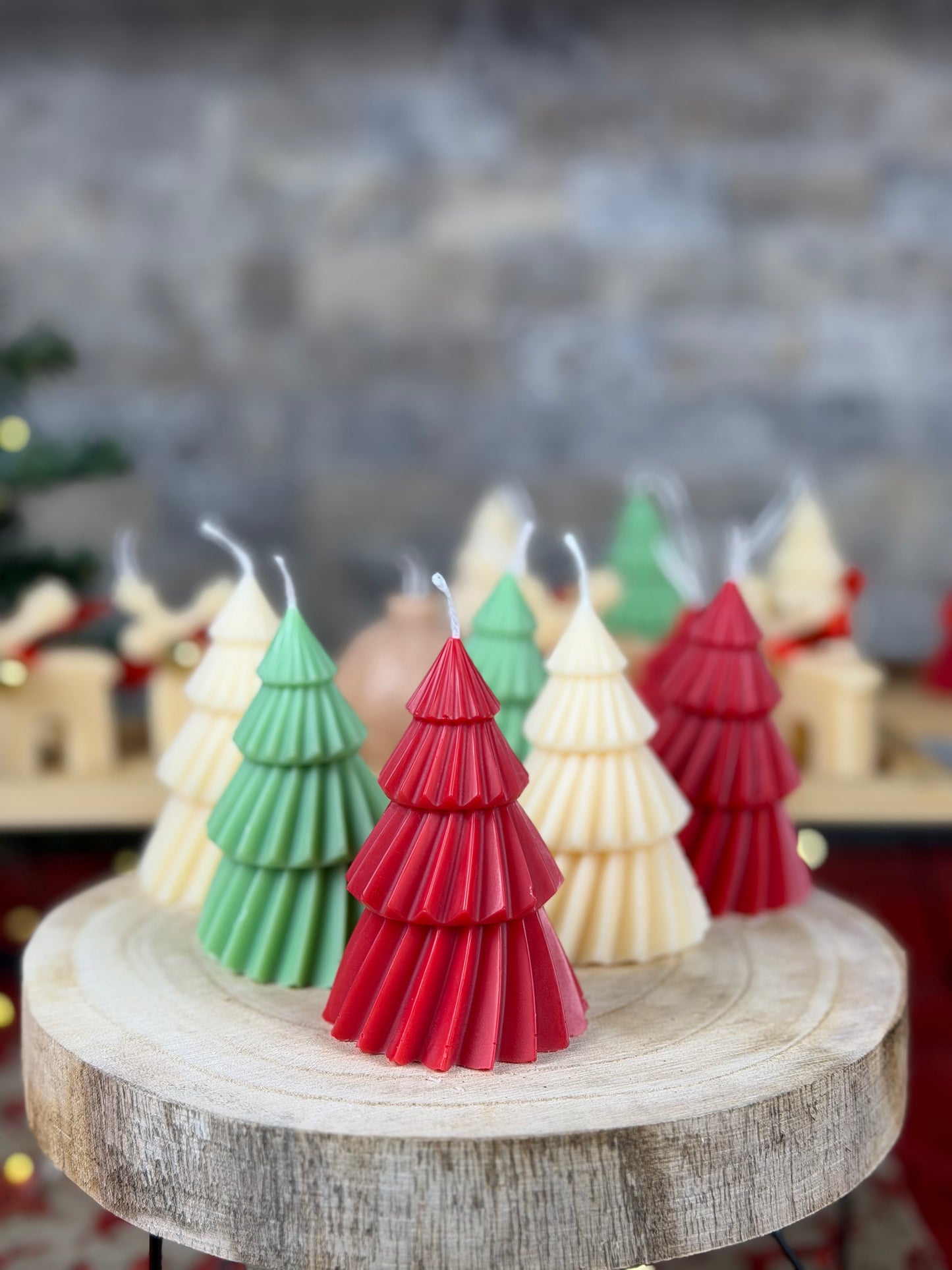 🎄 Christmas Tree Candle Bundle – Set of 3