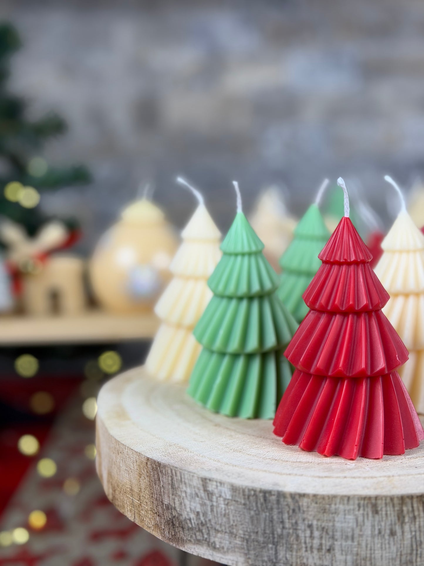 🎄 Christmas Tree Candle Bundle – Set of 3