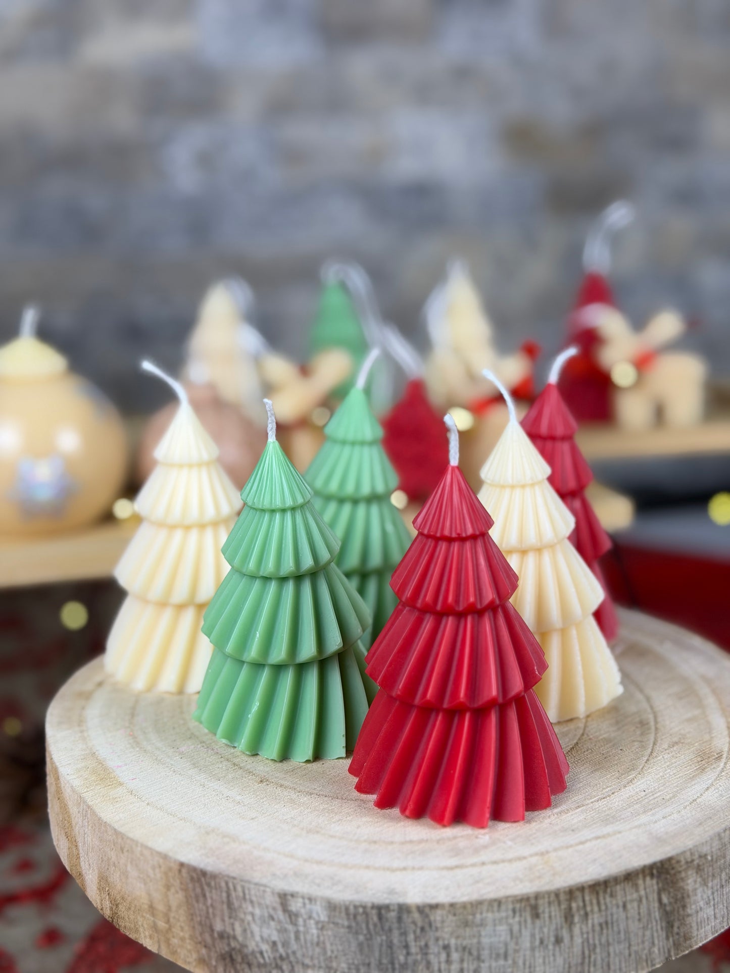 🎄 Christmas Tree Candle Bundle – Set of 3